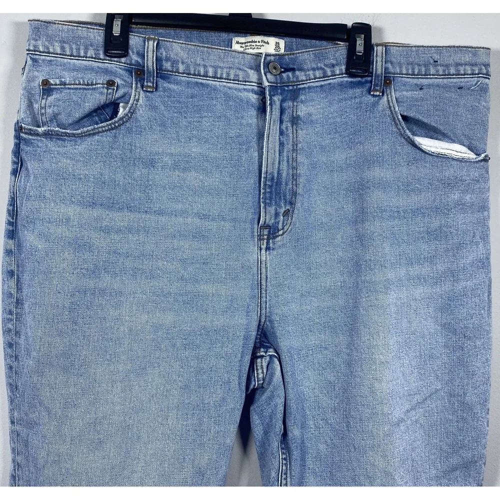 Abercrombie & Fitch 90's Slim Straight Ultra High‎ Rise Curve Love Jeans 35 20s